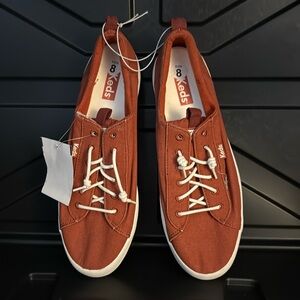 Keds Womens Kickback Slip-On Orange Fashion Sneaker NWT Size 8